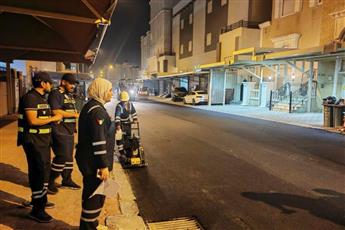 الأشغال: استمرار أعمال صيانة الطرق في منطقة أبو فطيرة
