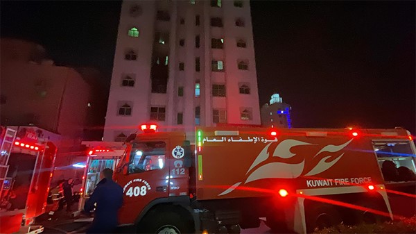 حريق شقة في عمارة بمنطقة خيطان