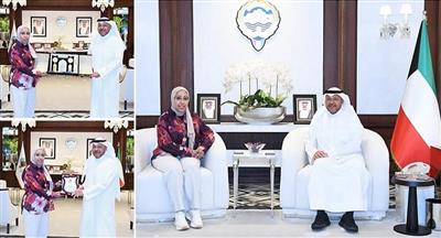 الشيخ عذبي الناصر يستقبل مريم العوض