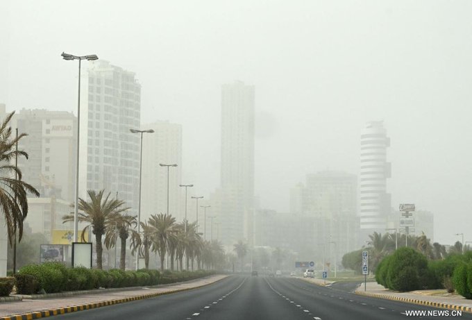 #الأرصاد_الجوية: رياح نشطة مثيرة للغبار اليوم.. وتستمر حتى الغد تقل معها الرؤية الأفقية