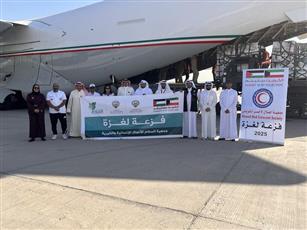 إقلاع الطائرة التاسعة من الجسر الجوي الكويتي الثاني لإغاثة غزة