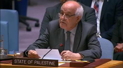 مندوب فلسطين بالأمم المتحدة: فشل مجلس الأمن في تبني مشروع قرار بشأن غزة يكلفه مصداقيته