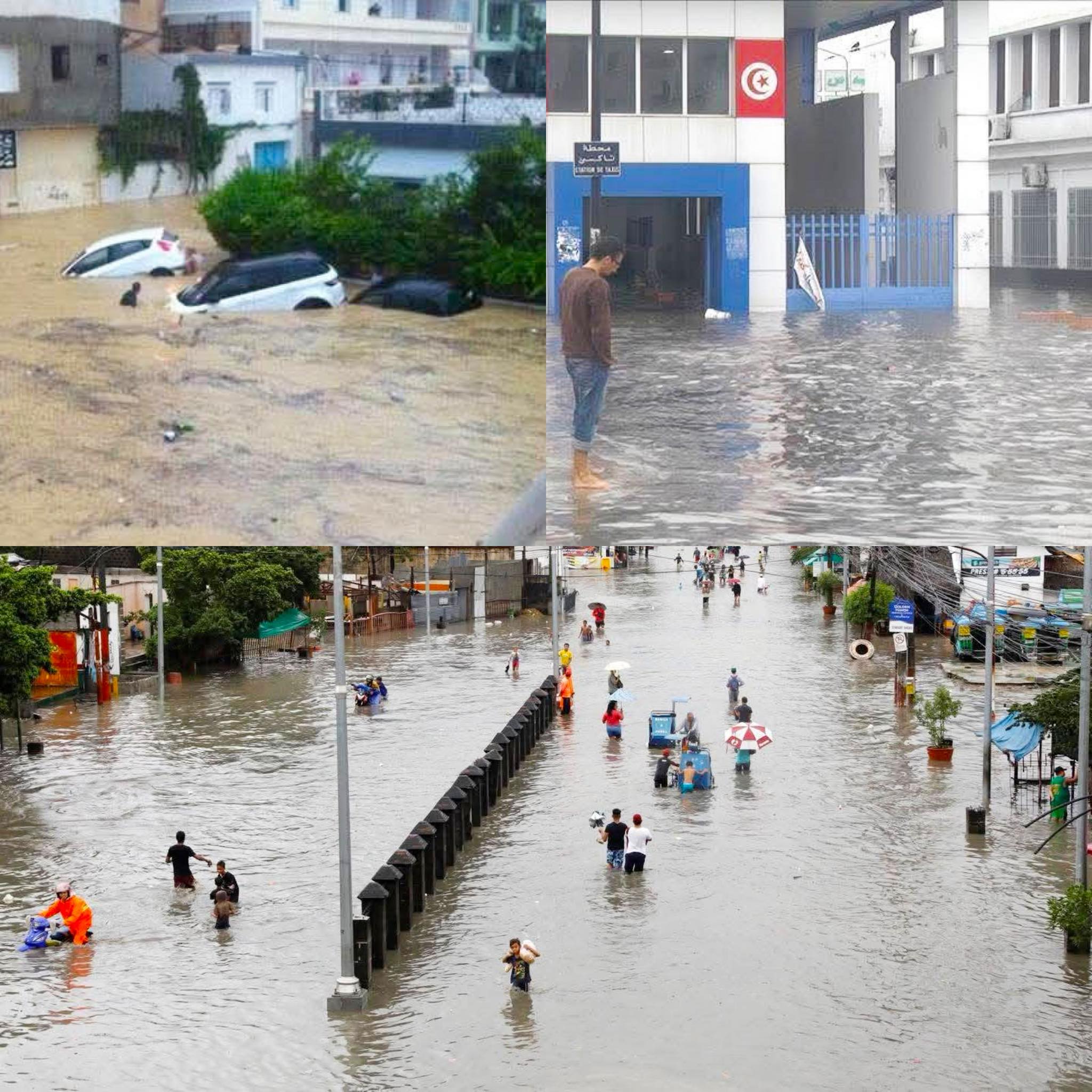 عاجل..ارتفاع عدد ضحايا الفيضانات في #تونس إلى 4