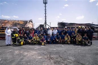 سمو رئيس الوزراء يتفقد مطار الكويت ويطّلع على تداعيات حريق خزانات الوقود