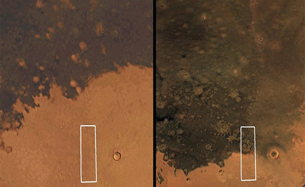 لغز «مريخي» مستمر منذ نصف قرن.. بقعة غامضة تزحف بدون تفسير واضح على الكوكب الأحمر