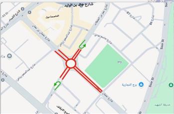 المرور: إغلاق كلي لدوار شارع عثمان بن عفان 