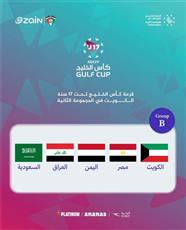 منتخب الكويت للناشئين في المجموعة الثانية بكأس الخليج
