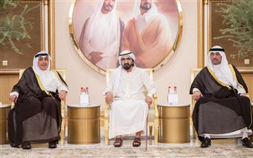 ممثل سمو أمير البلاد وزير شؤون الديوان الأميري يقدم واجب العزاء بوفاة الشيخ أحمد بن راشد آل مكتوم