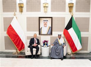 ممثل سمو الأمير سمو ولي العهد يستقبل الرئيس البولندي في مقر وفد الكويت لدى الأمم المتحدة بنيويورك